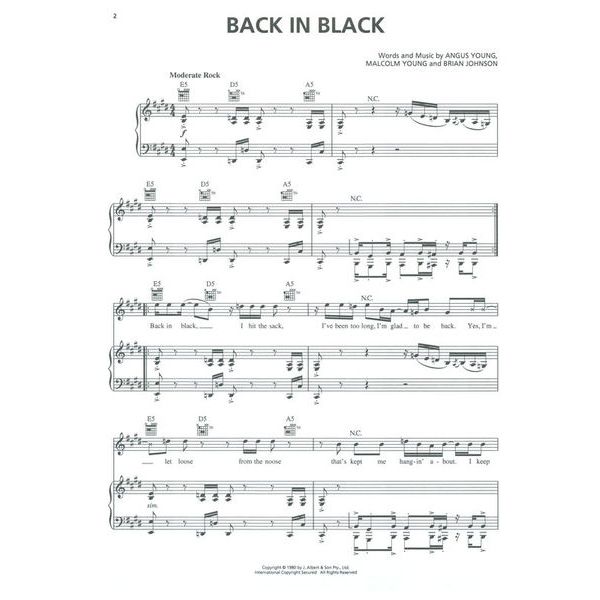 Hal Leonard AC/DC Anthology Piano