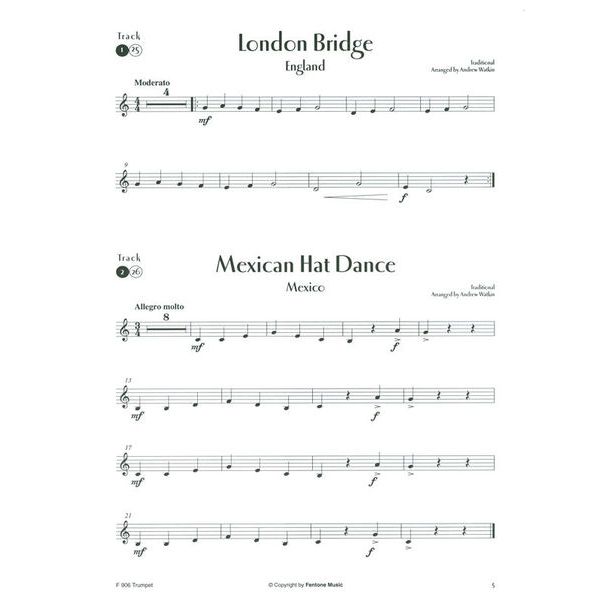 Fentone Music World Famous Folksongs Trumpet