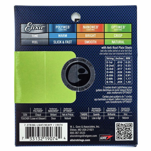 Elixir Optiweb 19074 Light/Heavy 7