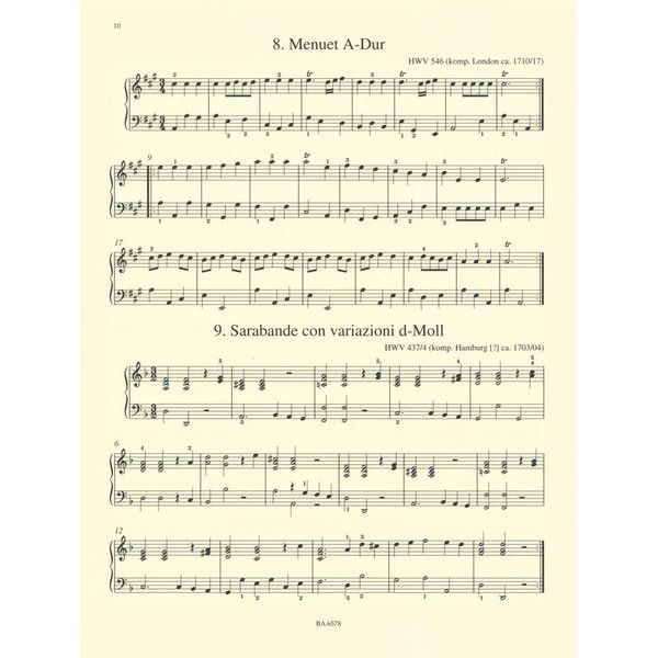 Brenreiter Hndel Leichte Klavierstücke