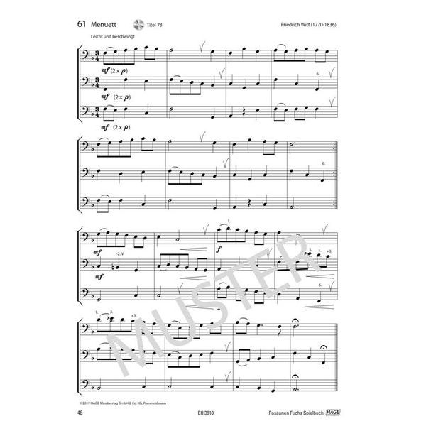 Hage Musikverlag Posaunen Fuchs Spielbuch