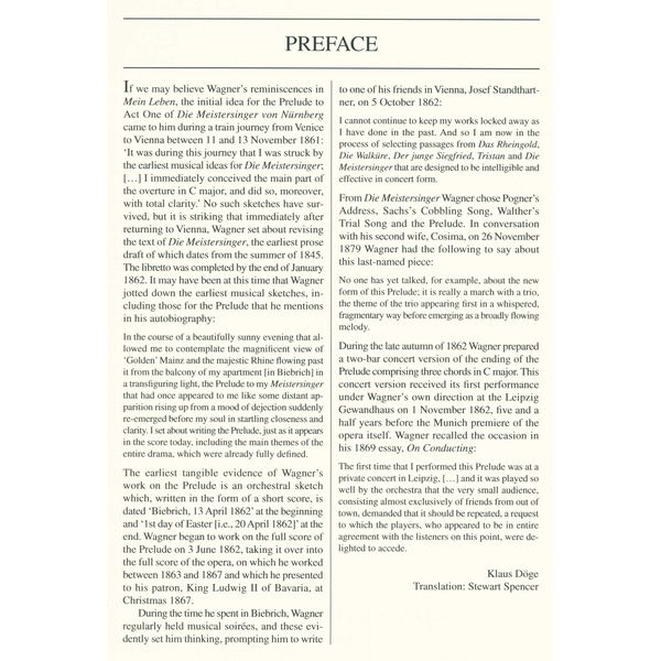 Edition Eulenburg Wagner Die Meistersinger