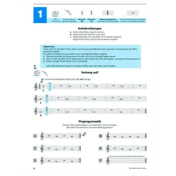 De Haske Hören Lesen Schule 1 Oboe