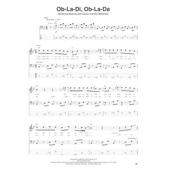 Hal Leonard The Beatles 1967-1970 Bass