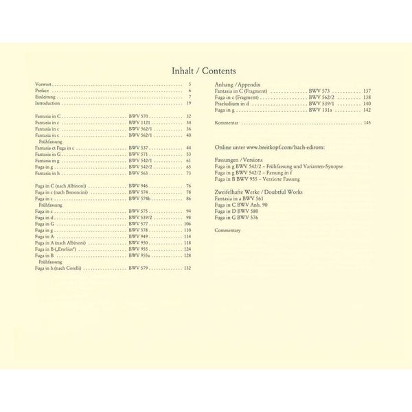 Breitkopf & Hrtel Bach Smtliche Orgelwerke 3