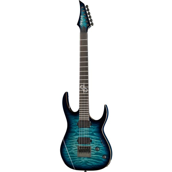 Solar Guitars S1.6AQOB Quilted Ocean Blue Br