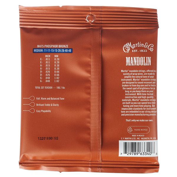 Martin Guitar M475 Mandoline Medium