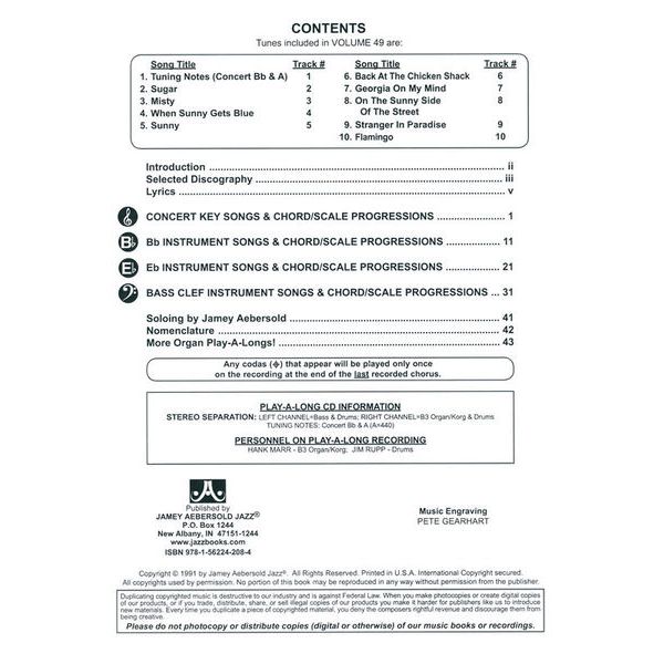 Jamey Aebersold Sugar
