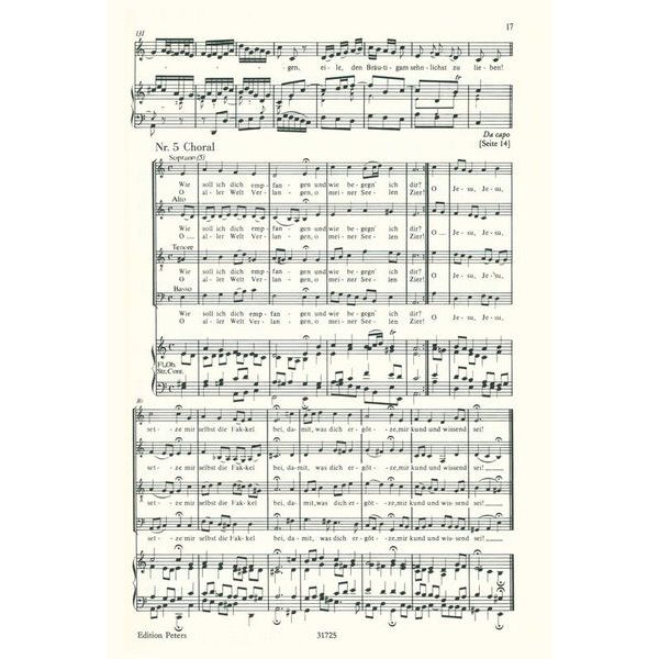 Edition Peters Bach Weihnachts-Oratorium