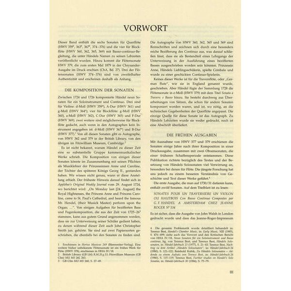 Brenreiter Hndel Elf Sonaten für Flöte
