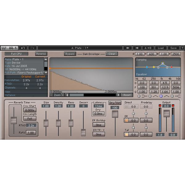 Waves IR360 Convolution Reverb