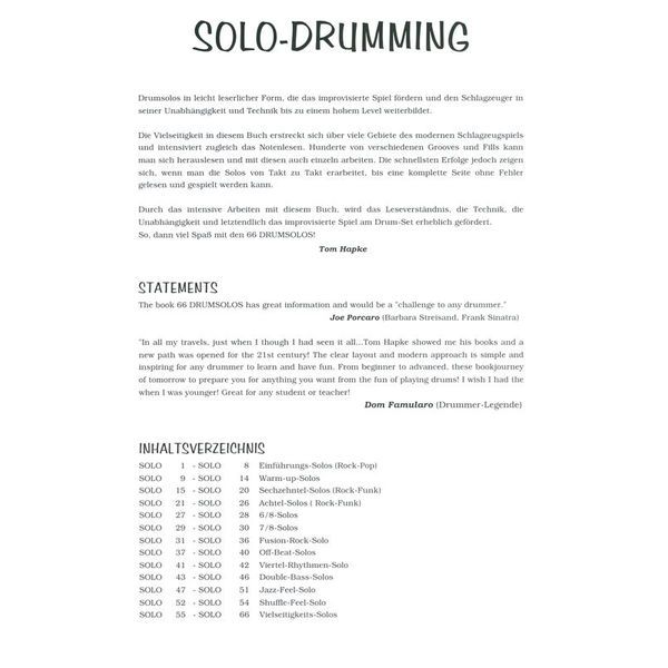 Bosworth 66 Drumsolos Modern Drummer