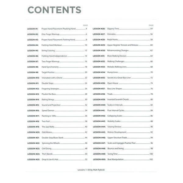 Hal Leonard 100 Jazz Lessons Bass