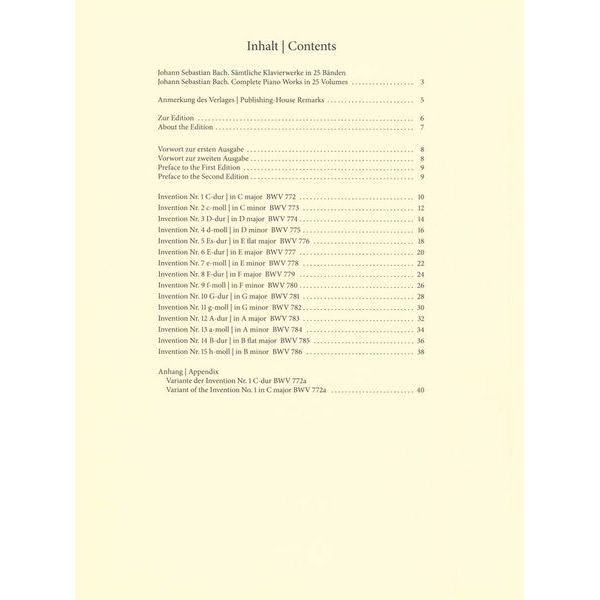 Breitkopf & Hrtel Bach/Busoni Inventionen