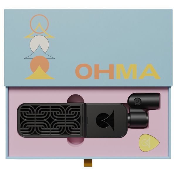Ohma World Motif Ribbon Black & Black
