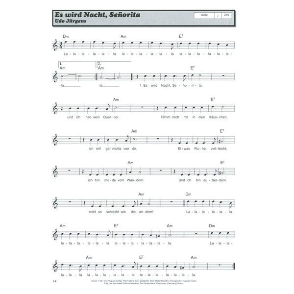 Musikverlag Hildner Welthits auf Deutsch