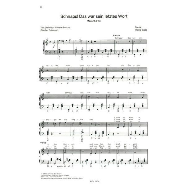 Sikorski Musikverlage Das groe Stimmungsliederalbum