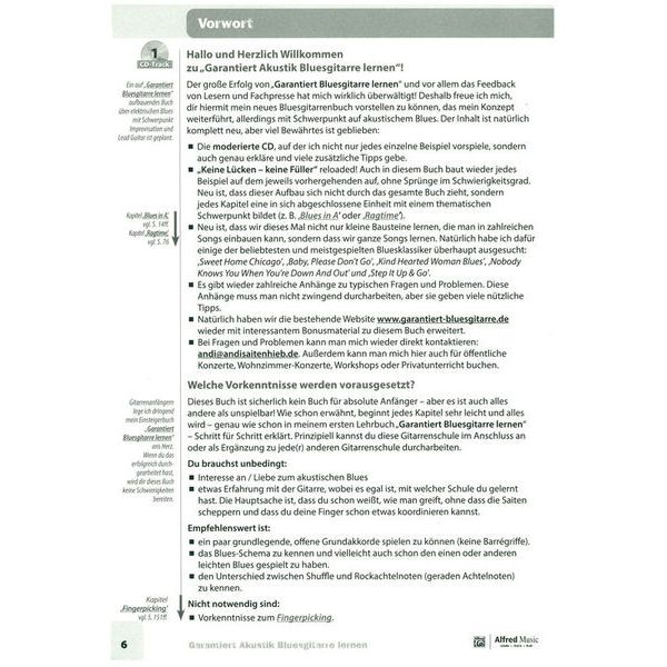 Alfred Music Publishing Garantiert Akustik-Bluesgit.
