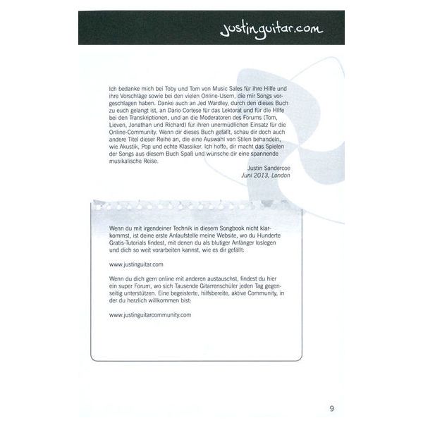 Bosworth Justinguitar Rock-Songbook D