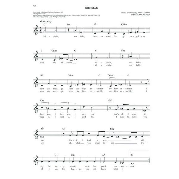 Hal Leonard The Beatles Easy Fake Book