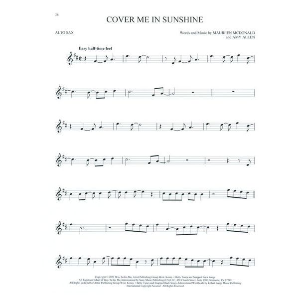 Hal Leonard 101 Top Hits for Alto Sax