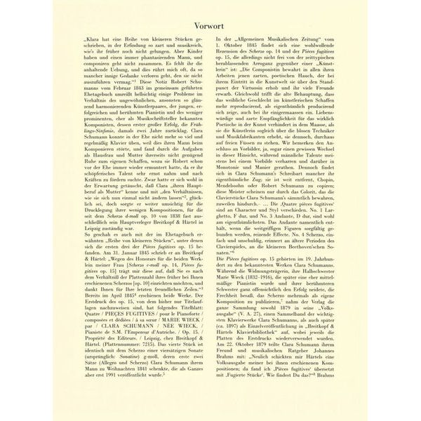 Breitkopf & Hrtel Clara Schumann Quatre Pieces