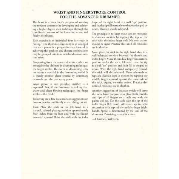 Ludwig Masters Publications Wrist And Finger Stroke Contro