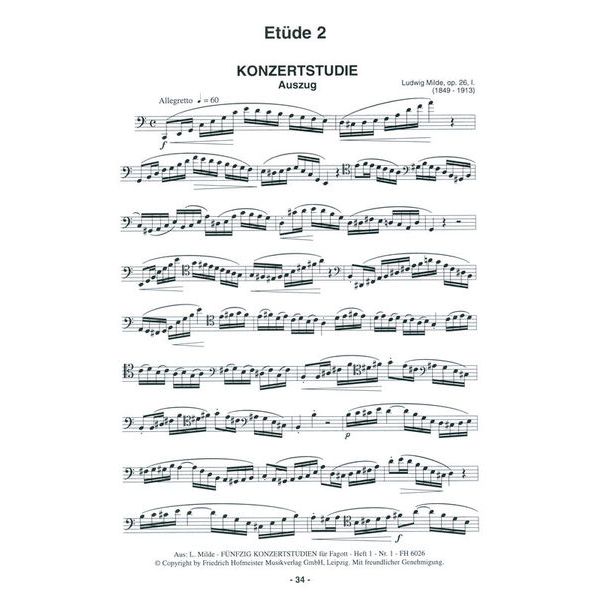 Musikverlag Heinlein Praxis Fagott