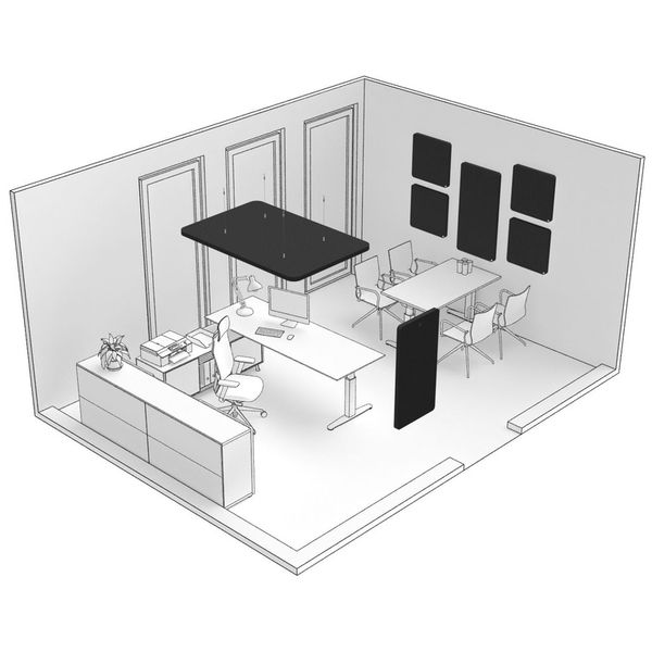 t.akustik Office Set Single BK