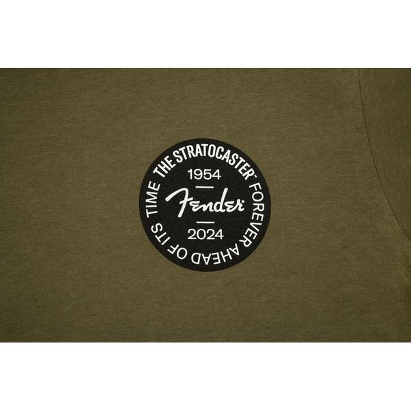 Fender Strat Anniv Badge Tee Oliv XXL