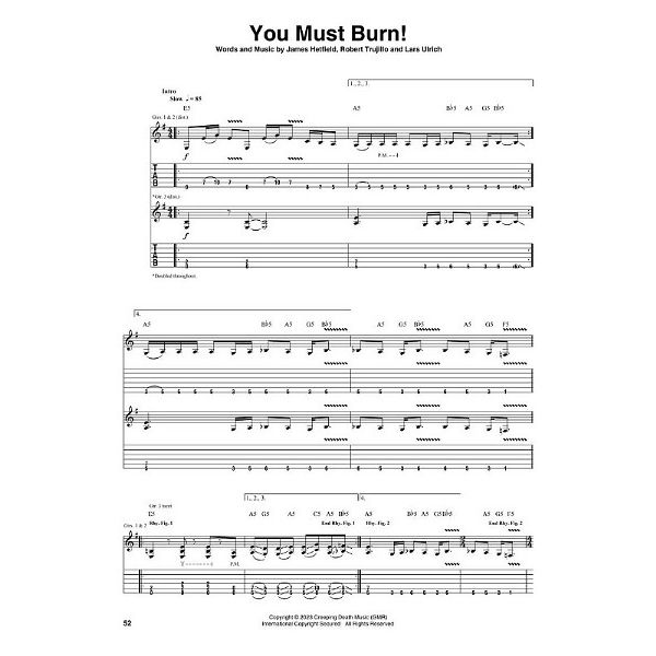 Hal Leonard Metallica 72 Seasons