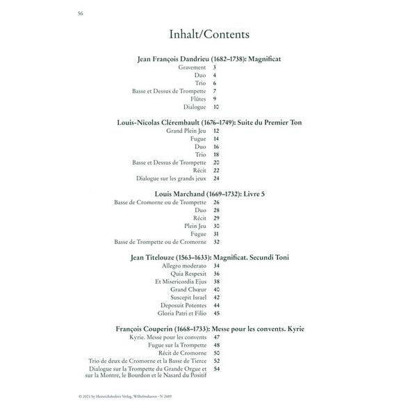 Heinrichshofen Verlag Altfranzösische Orgelmusik