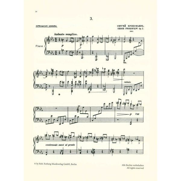 Robert Forberg Musikverlag Prokofjew 4 Etüden