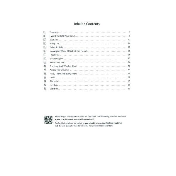 Schott Beatles Classics Piano