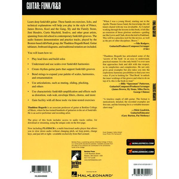 Berklee Press Funk/R&B Guitar