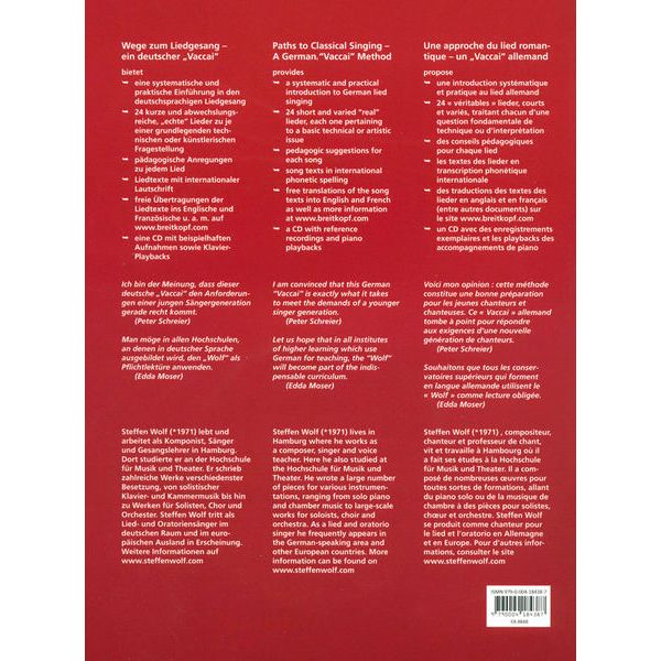 Breitkopf & Hrtel Wege zum Liedgesang Hoch