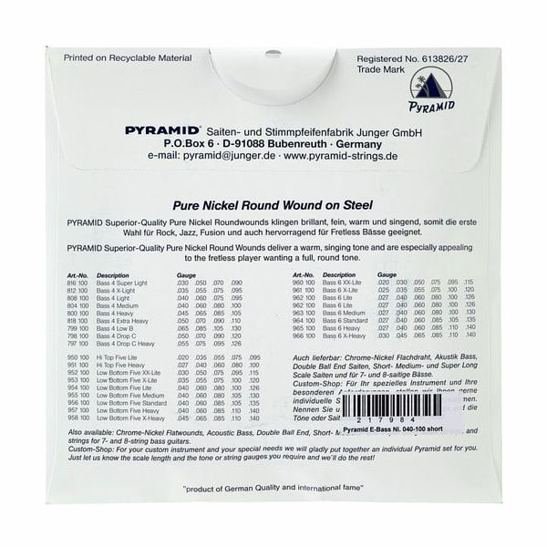 Pyramid 40/100 Short Nickel