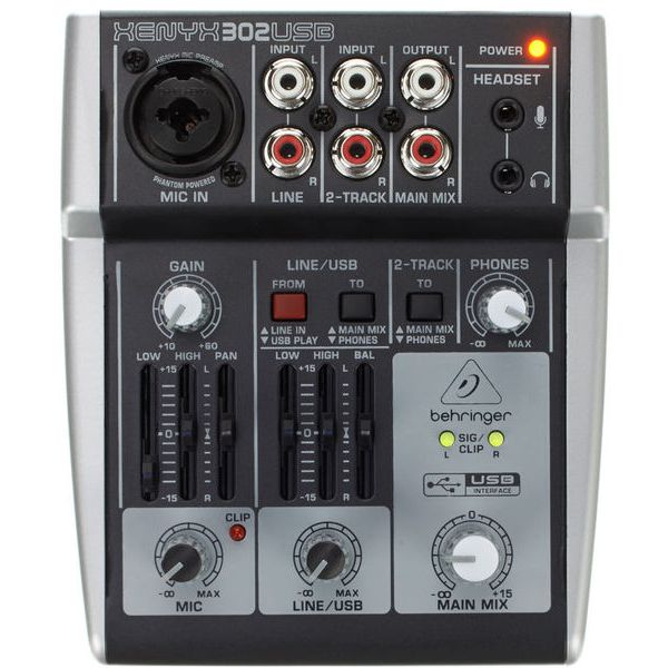 Behringer Xenyx 302USB Headset Bundle