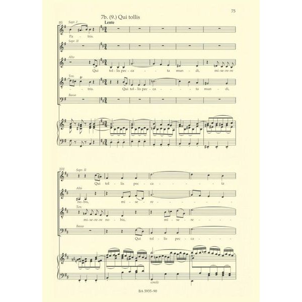 Brenreiter Bach Messe h-Moll