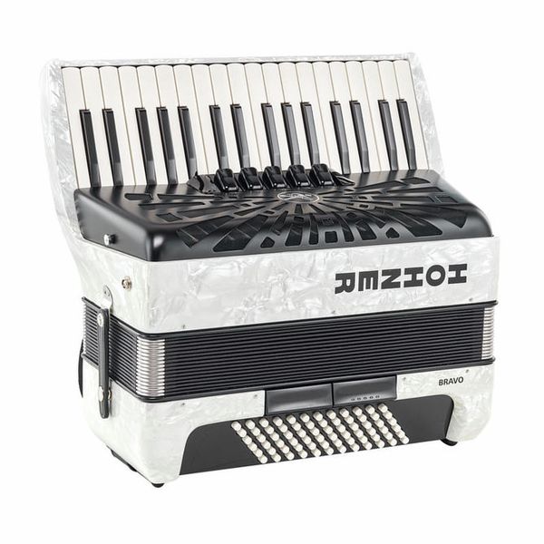 Hohner Bravo III 72 White silent key