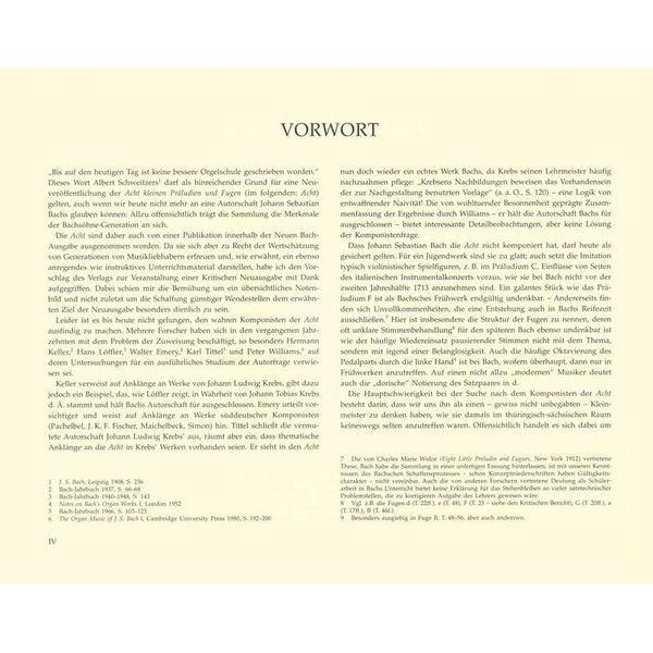 Brenreiter Bach Acht Prludien und Fugen