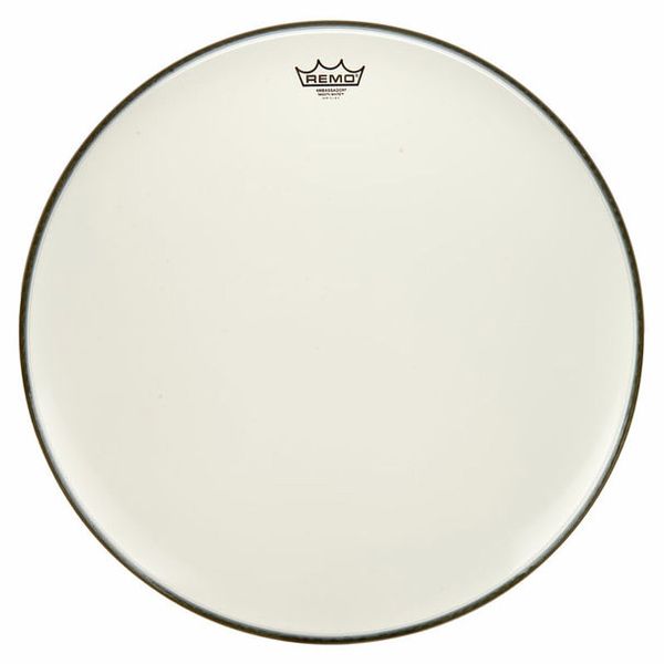 Remo 24" Ambassador White Smooth