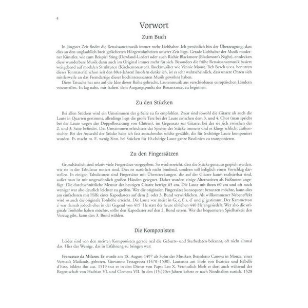 Edition Dux Lautenstücke Renaissance Ita