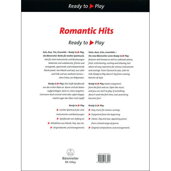 Brenreiter Romantic Hits For Two Flutes
