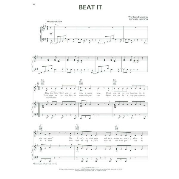 Hal Leonard Pop/Rock Songs