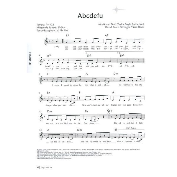 Music Factory Easy Charts Play-Along 13