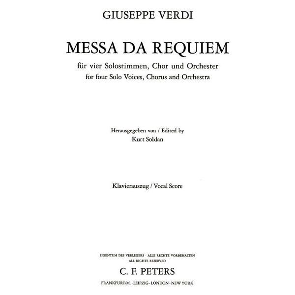 Edition Peters Verdi Requiem