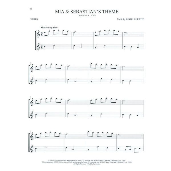 Hal Leonard Movie Songs For Two Flutes