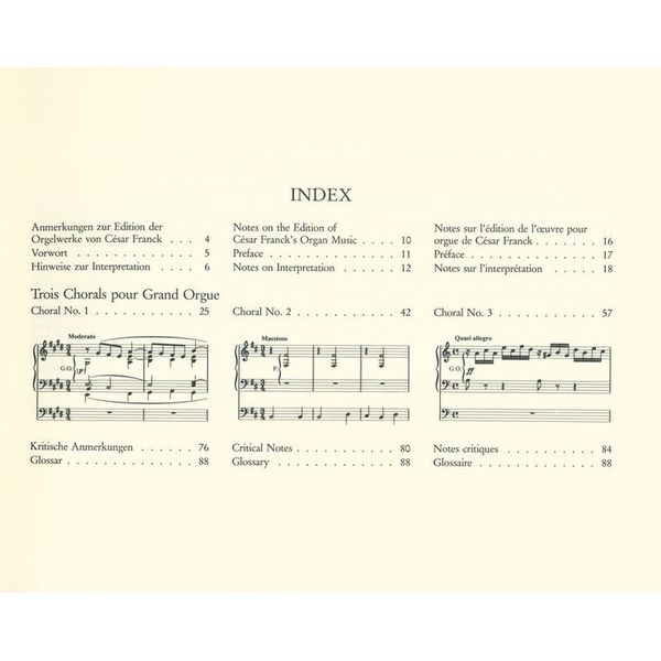 Wiener Urtext Edition Franck Trois Chorals