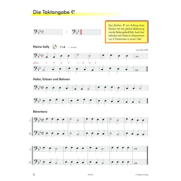 Horst Rapp Verlag Posaune lernen mit Spa 1